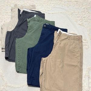 Men’s Flat Front Short Bundle, Size 34 TALL Old Navy and Gap